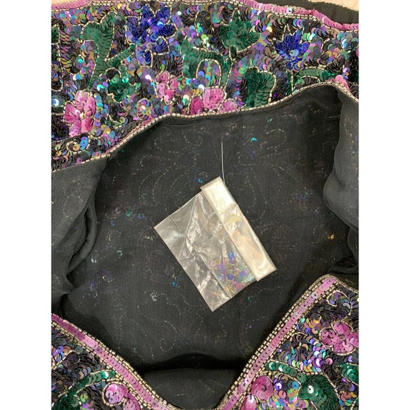 Vtg Sequin Top Sequin Evening Cocktail Holiday Party Christmas New Years Wedding - Picture 10 of 11